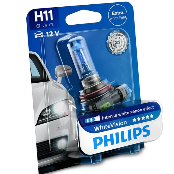 1 bulb H11 Philips White Vision 12362WHVB1 4300K