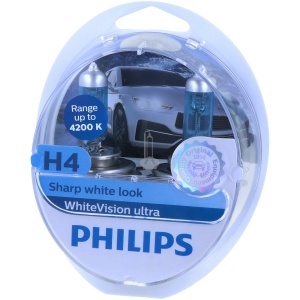 Pack 2 ampoules Philips H4 White Vision Ultra 12342WVUSM +2 W5W