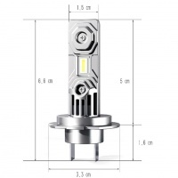 2 lampadine LED AllinOne H7 10000 lumen 6000K - Bianco Puro