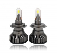 2 belüftete H7-Mini-LED-Lampen 10000 Lumen 6000K - Reinweiß