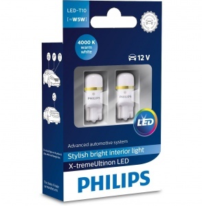 Pack 2 Ampoules T10 Philips X-treme Ultinon LED 4000K - W5W