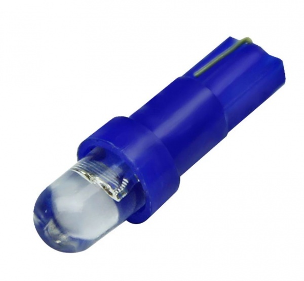 Lâmpada LED T5 - Base W1.2W - Azul