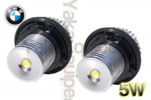 Pack Ampoule LED 5Watts anneaux angel eyes BMW E39 à E87, X3- Blanc xenon