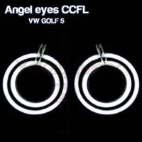 4 anéis de olhos de anjo CCFL VOLKSWAGEN GOLF 5 Branco