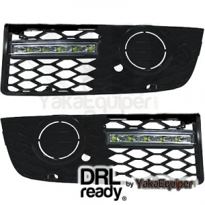 2 Feux de jour LED DRL Ready - AUDI A4 (B6 8E) S-line - Blanc