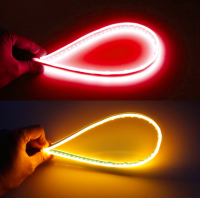 Pack 2 Strisce LED Flessibili 30cm LTI - Rosso Stop + Lampeggiante Dinamico
