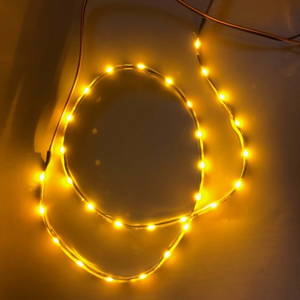 2 Flexibele LED-strips SIDE - 60cm - Stadsverlichting - Knipperend - Oranje