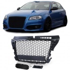 Grill grille Audi A3 8P 08-12 - Honeycomb RS3 - Black