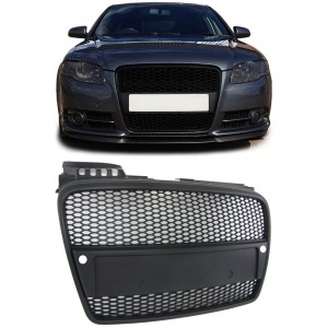 Audi A4 B7 04-08 grille - black - RS4 look - PDC