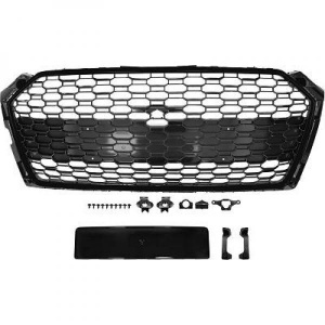 Audi A5 F5 16-18 grille - RS5-look - Zwart - PDC