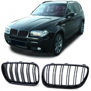 Griglia della griglia BMW X3 (E83) 06-11 - Black look M 6 lame
