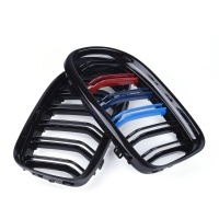 Grilles grille BMW Serie 3 E90 E91 05-08 M color look - Glossy Black