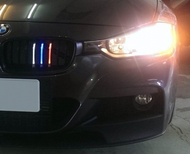 Grilles calandre LED BMW Serie 3 F30 F31 11-15 - Noir Brillant Mpower