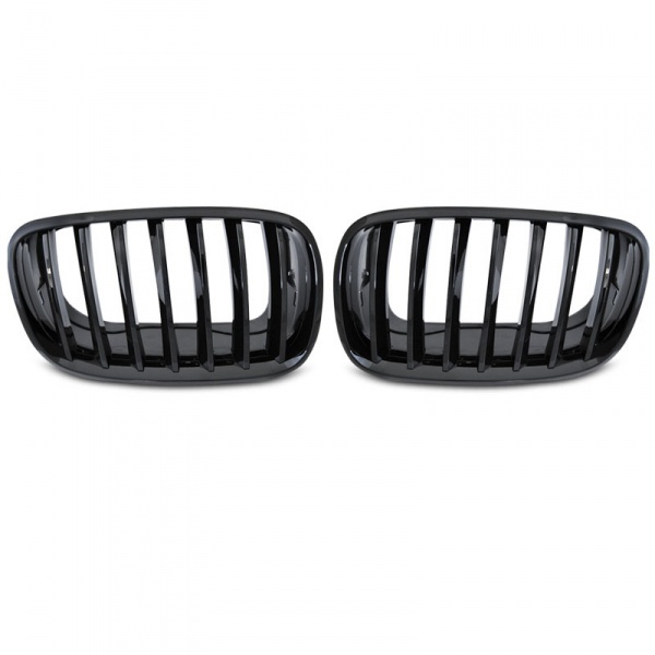 Roosters grille BMW X5 E70 - X6 E71 07-13 - Glanzende zwarte look Mperf