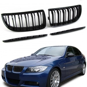 BMW 3 E90 E91 05-08 grille grille M3 look - Gloss Black