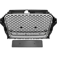 Audi A3 8V grille - RS3 quattro-look - Zwart Chroom - PDC