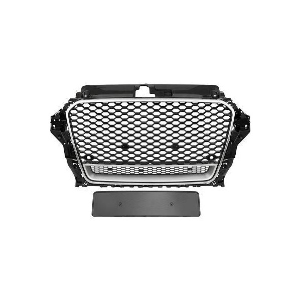 Grille grille Audi A3 8V - look RS3 quattro - Black Chrome - PDC