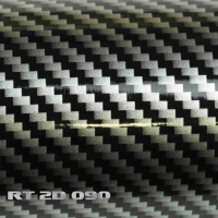 Vinyl lijm 2D-B Glanzend zwart carbon per meter / 150cm
