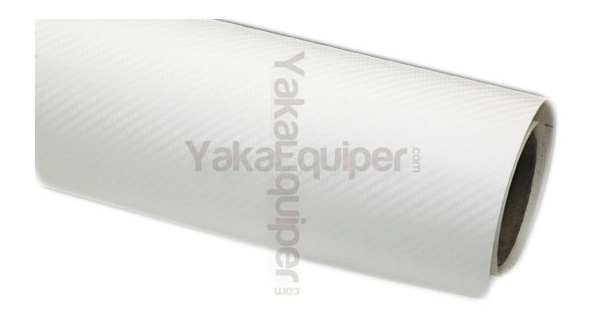 Adhesivo de vinilo 3D-W Blanco de carbono 20cm x 150cm