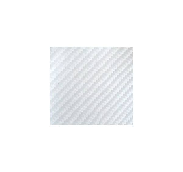 Adesivo de vinil 3D-W Carbon branco 50cm x 150cm