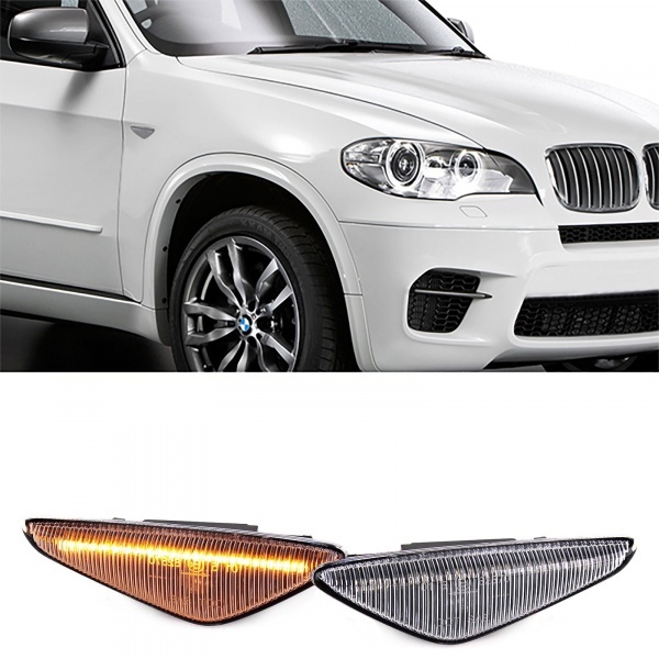 BMW X5 X6 E3 E70 E71 F72 Luces LED intermitentes dinámicas - Transparente