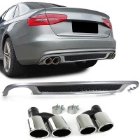 Rear diffuser AUDI A4 B8 phase 1 07-11 - Look S4
