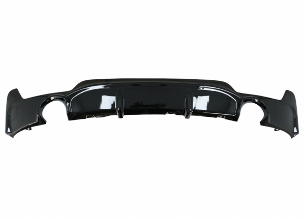 BMW 4 series rear diffuser F32 F33 F36 double outlet - glossy black