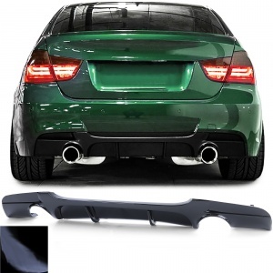 Rear diffuser BMW series 3 E90 double outlet single glossy black MP