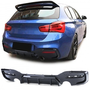 Rear diffuser BMW 1 series F20 F21 LCI 15-20 double outlet
