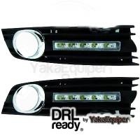 2 luces de conducción diurna LED DRL Ready - AUDI A4 (B6 8E) - Cromado