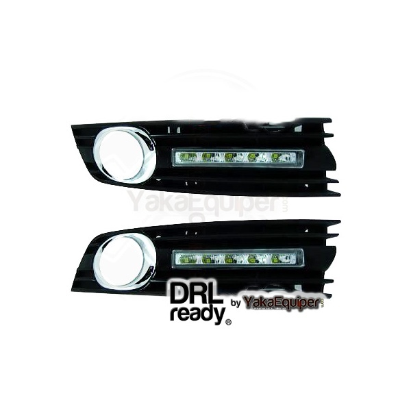 2 luces de conducción diurna LED DRL Ready - AUDI A4 (B6 8E) - Cromado