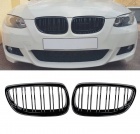 Grilles calandre BMW Serie 3 E92 E93 07-10 - look M - 6 lames Noir brillant