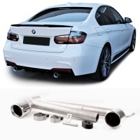 Stainless steel exhaust pipes BMW Serie 3 F30 11-19 look m