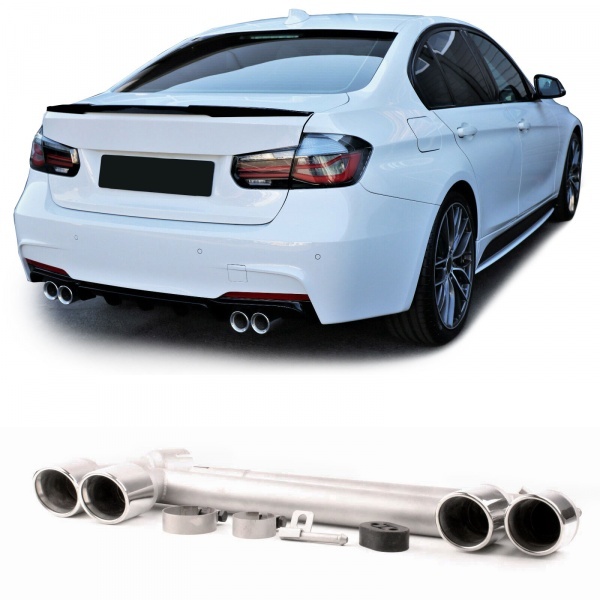 Stainless steel exhaust pipes BMW Serie 3 F30 11-19 look mperf