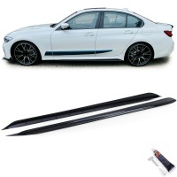 Extensiones de paneles de balancines BMW Serie 3 G20 18-21 - Aspecto Mperf - negro brillante