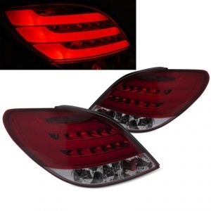2 LTI Peugeot 207 LED rear lights - Tinted red