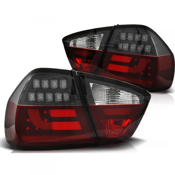 2 BMW Serie 3 E90 05-08 rear lights - LTI - Clear / Smoked