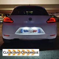 2 luces traseras VW Scirocco 08-14 LED LTI - Teñidas en rojo - Dinámicas