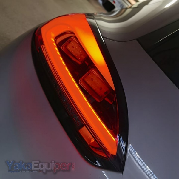 2 luces traseras VW Scirocco 08-14 LED LTI - Teñidas en rojo - Dinámicas