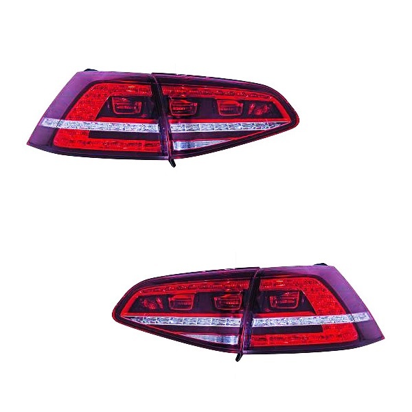 2 VW Golf 7 rear lights - LED - Red
