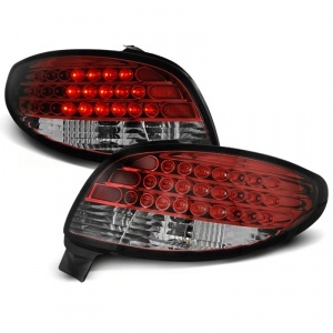2 luces traseras LED Peugeot 206+ - Rojo