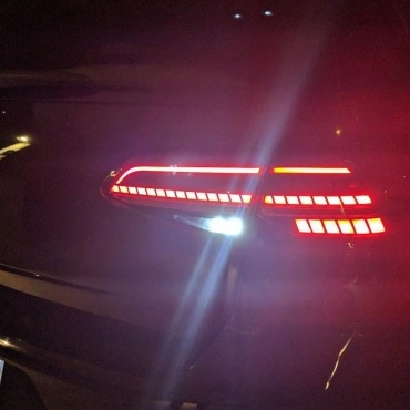 2 Feux arriere dynamiques VW Golf 7 - LED look R facelift - Noir fume
