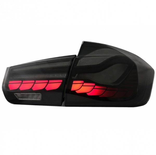 2 BMW Serie 3 F30 dynamic OLED rear lights look M4 - 11-19 - Smoked