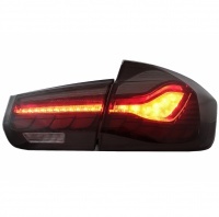 2 BMW Serie 3 F30 dynamic OLED rear lights look M4 - 11-19 - Smoked