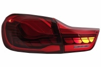2 BMW 4 Serie F32 F33 F36 dynamische OLED-achterlichten - 13-19 - Rood