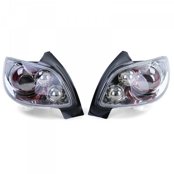 2 luces traseras Peugeot 206 - Cromado completo