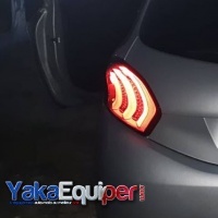 2 luces LED Peugeot 208 12-15 - Teñidas en rojo