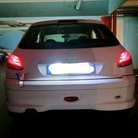 2 luzes traseiras LED LTI Peugeot 206 206+ - vermelhas