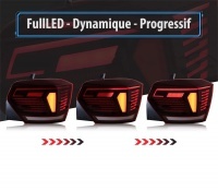 2 luzes traseiras VW Polo 6 AW - progressivas - fullLED dinâmicas - Cherry Red