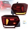 2 Feux arriere VW Polo 6 AW - progressif - fullLED dynamiques - Rouge Cerise